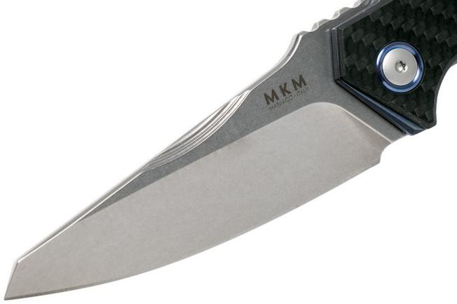 Image for MKM Raut VP01-CF Carbon fibre Front flipper pocket knife, Lucas Burnley design