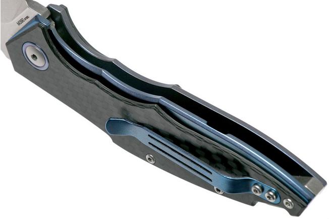 Image for MKM Raut VP01-CF Carbon fibre Front flipper pocket knife, Lucas Burnley design