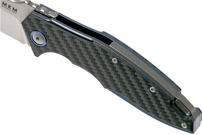 Image for MKM Raut VP01-CF Carbon fibre Front flipper pocket knife, Lucas Burnley design