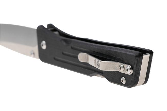 Bild für 1881 Knife Works Route 66, RT68-DP-BLCK-G10, Tumbled S45VN Droppoint, Black G10 Taschenmesser, Greg Medford Design