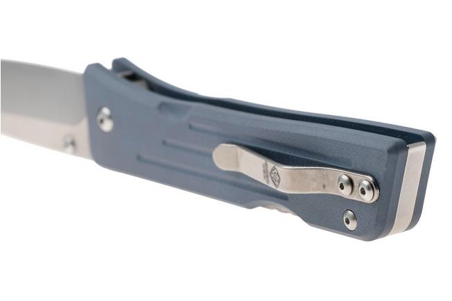 Imagen para 1881 Knife Works Route 66, RT68-DP-BLUE-G10, Tumbled S45VN Droppoint, Denim Blue G10 navaja, diseño de Greg Medford