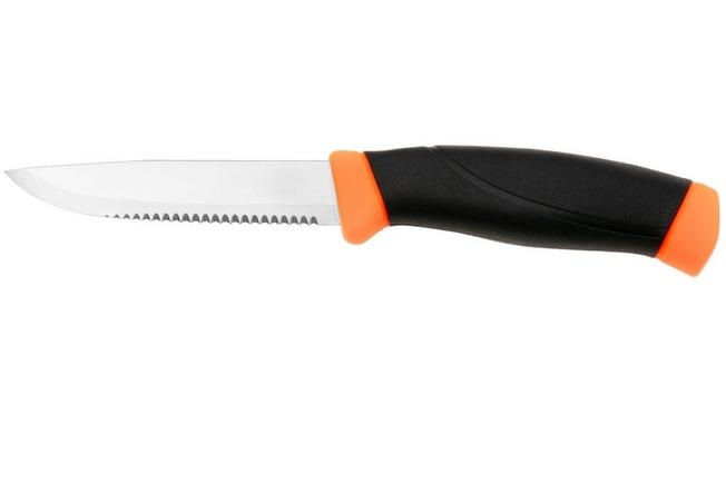 Bild für Morakniv Companion SRT (S) 11829 Hi-Vis Orange, Bushcraft Messer, Teilwellenschliff