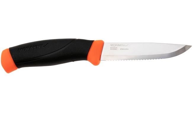 Bild für Morakniv Companion SRT (S) 11829 Hi-Vis Orange, Bushcraft Messer, Teilwellenschliff