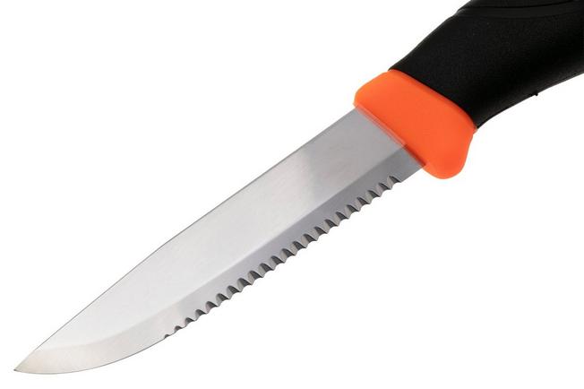 Bild für Morakniv Companion SRT (S) 11829 Hi-Vis Orange, Bushcraft Messer, Teilwellenschliff