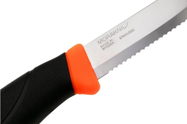 Bild für Morakniv Companion SRT (S) 11829 Hi-Vis Orange, Bushcraft Messer, Teilwellenschliff