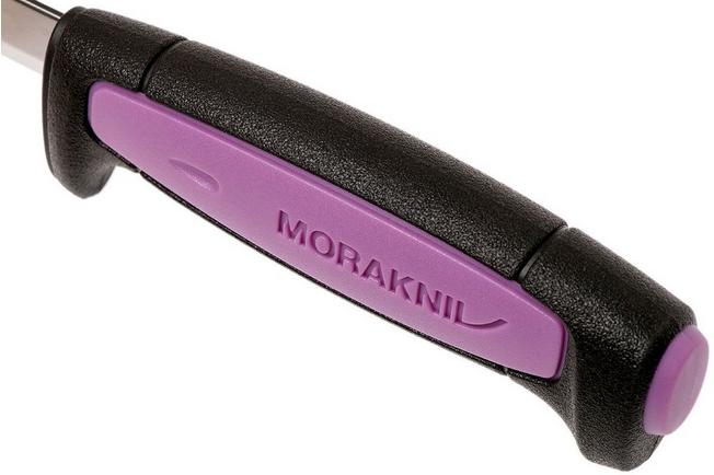 Morakniv Mora of Sweden Pro Precision Fixed Blade Knife 2.95 Stainless  Steel Blade, Purple and Black TPE Rubber Handle - KnifeCenter - M-12247