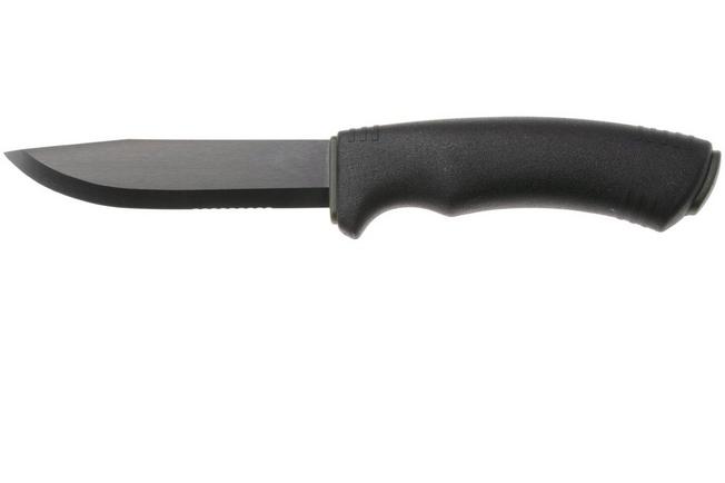 Afbeelding voor Mora Bushcraft Black SRT 12043, black DLC Serrated 12C27,bushcraftmes