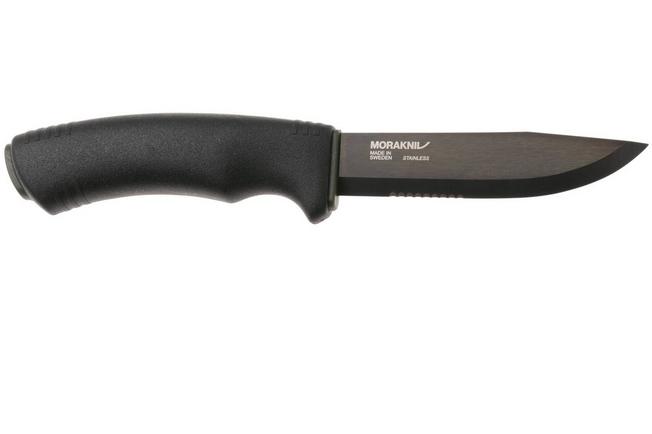 Afbeelding voor Mora Bushcraft Black SRT 12043, black DLC Serrated 12C27,bushcraftmes