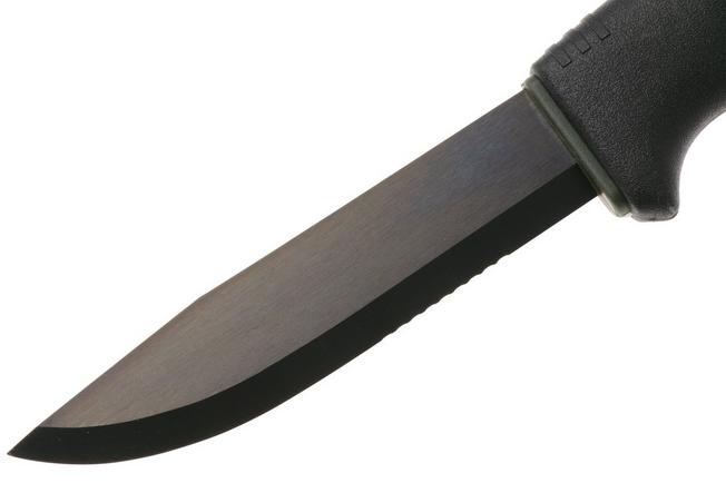 Afbeelding voor Mora Bushcraft Black SRT 12043, black DLC Serrated 12C27,bushcraftmes