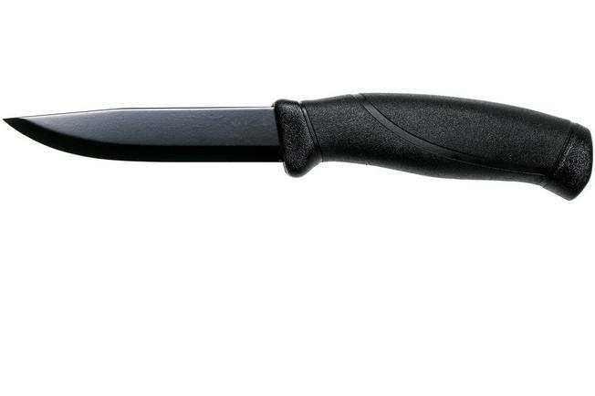 Mora COMPANION negro acero SANDVIK 12C27, empuñadura de goma.