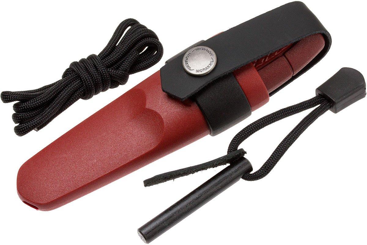 Mora Eldris Red 12630 necker with luxury sheath and firesteel