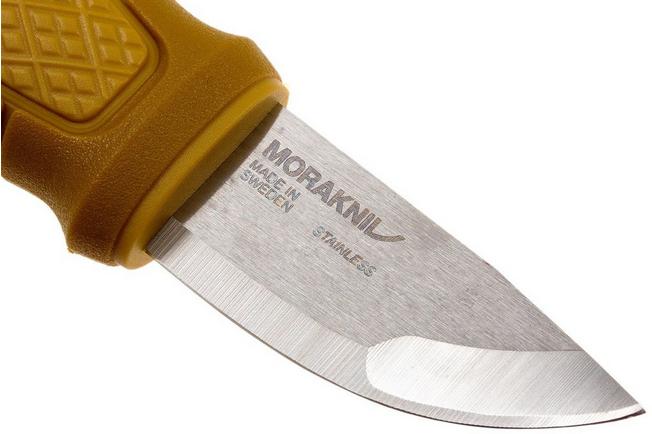 Mora Eldris Yellow 12632 necker with luxury sheath and firesteel