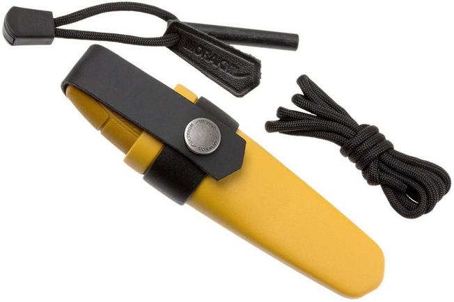 Mora Eldris Yellow 12632 necker with luxury sheath and firesteel