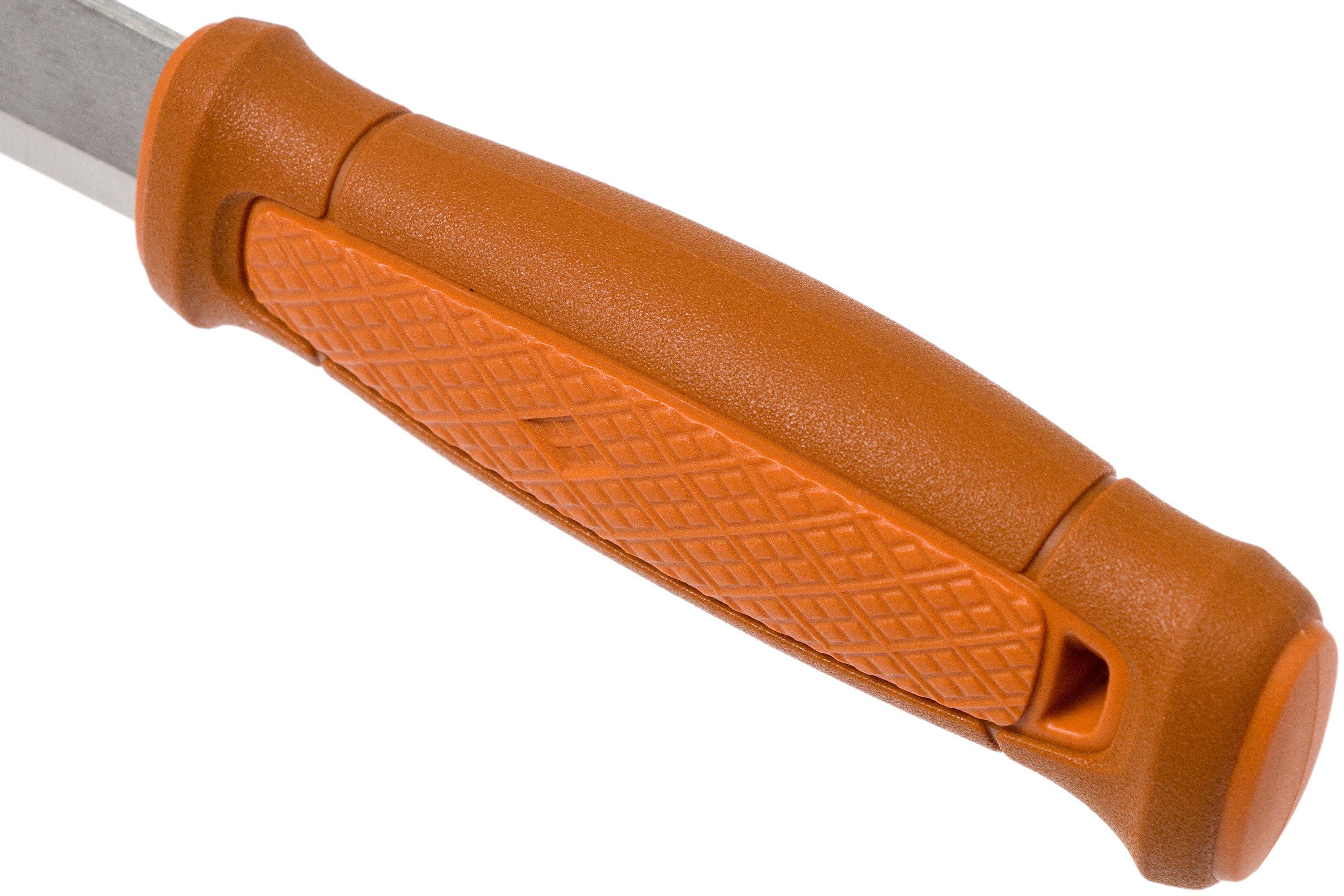 Morakniv Kansbol Fixed Blade, 4.5 Satin Stainless Blade, Burnt Orange  Polypropylene Handle