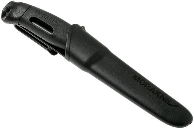 Mora COMPANION negro acero SANDVIK 12C27, empuñadura de goma.