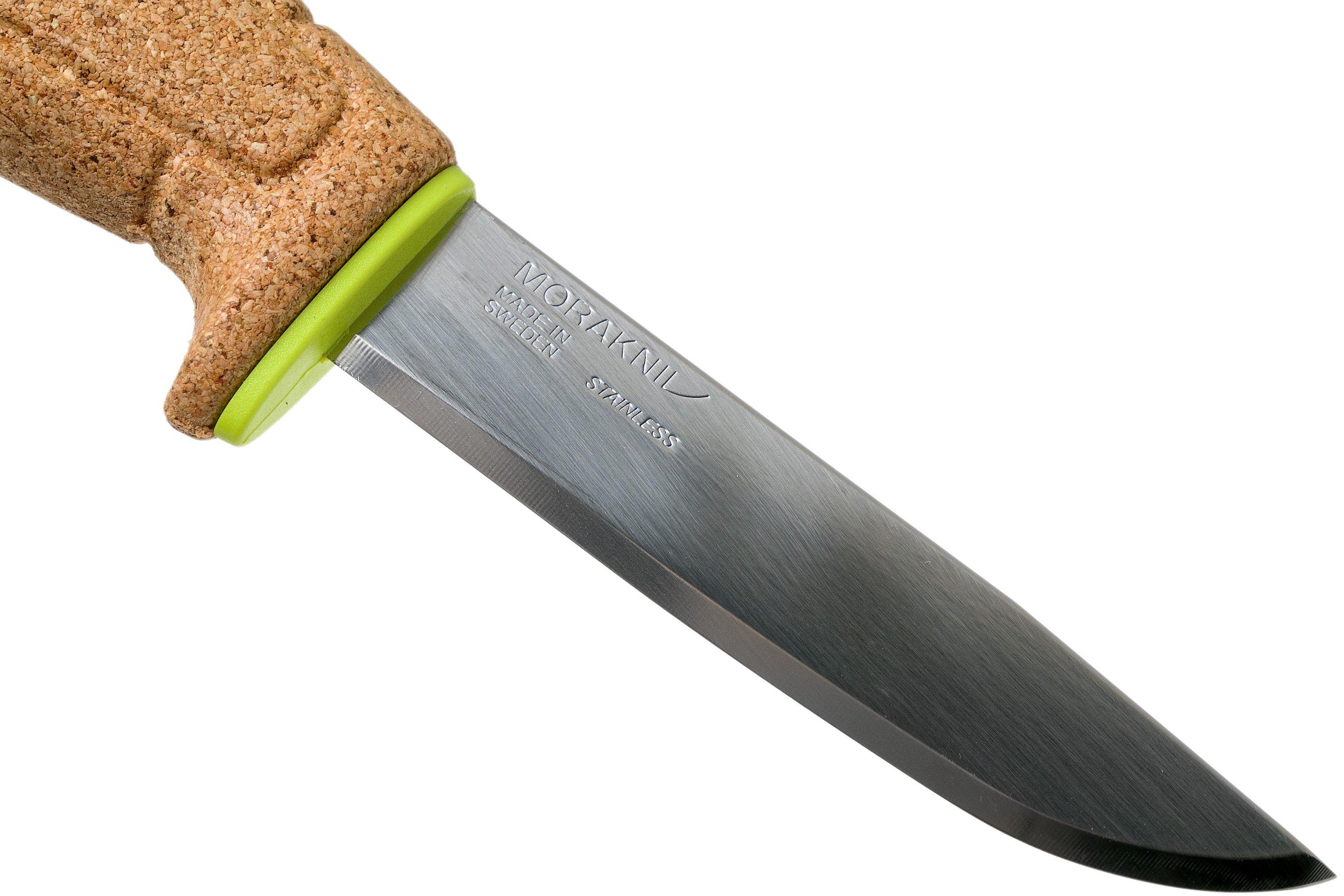 fixed knife Morakniv Floating Knife Fixed with half guard Steel 90 mm  handle cork Cork / green