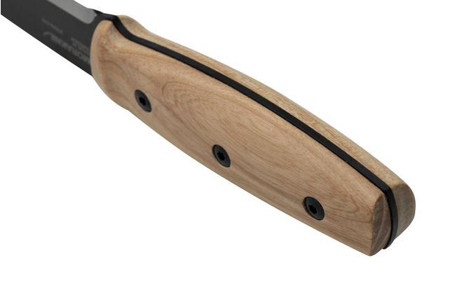 Morakniv Finn 14083 Ash Wood, Black Blade, bushcraft knife