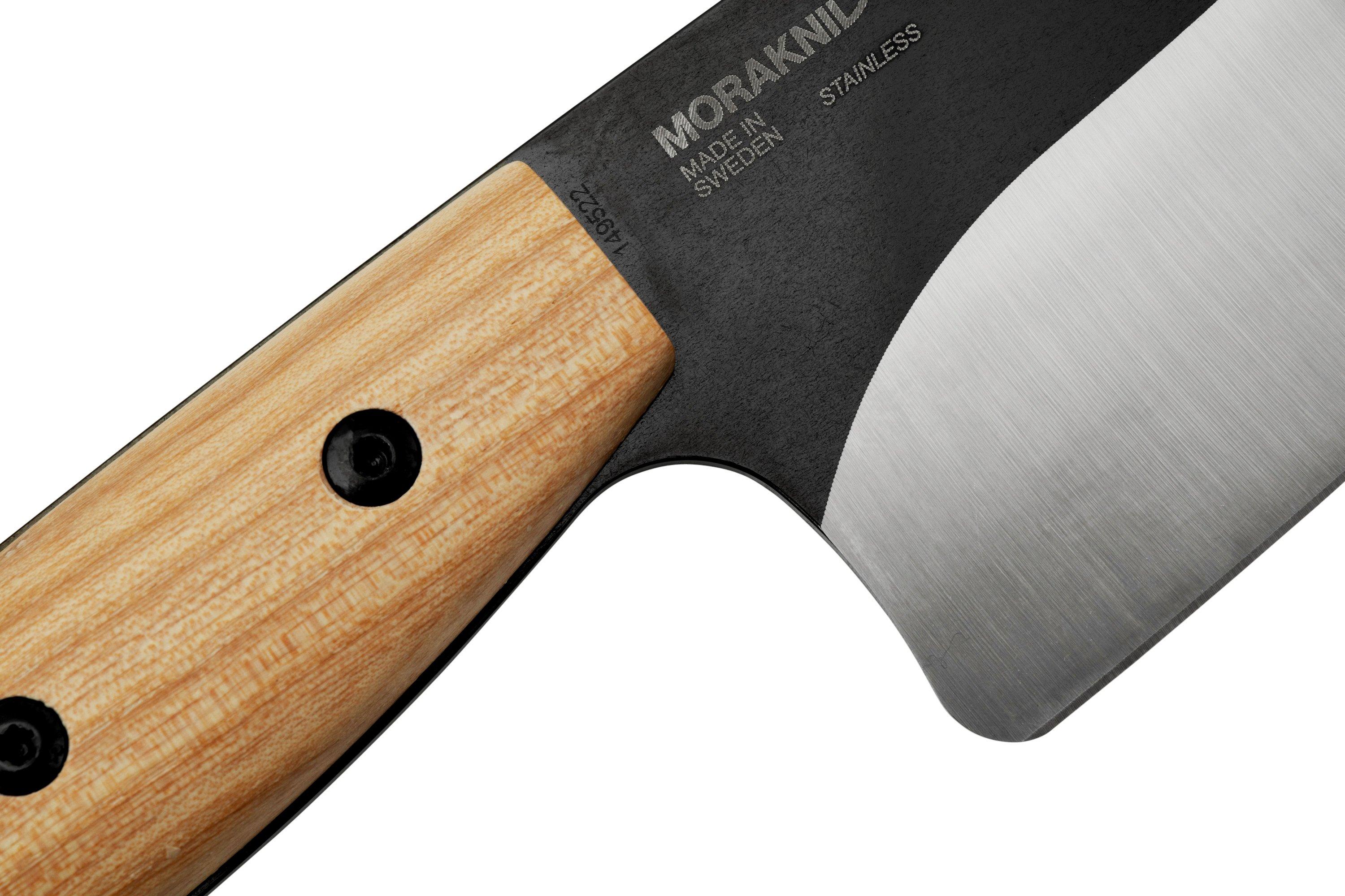 Morakniv Rombo 14086 Ash Wood, Black Blade, outdoor chef's knife ...