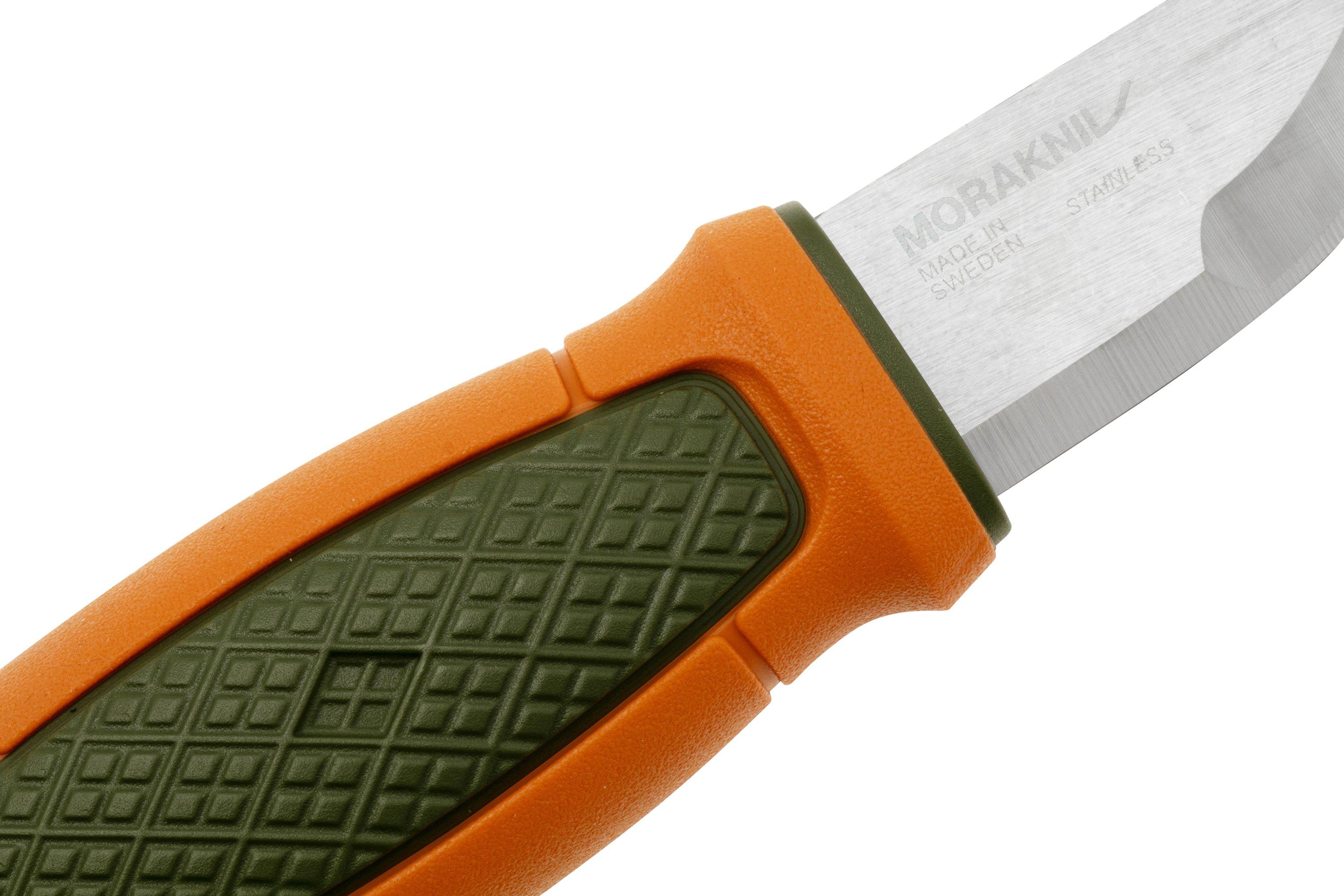 Mora Eldris Hunting 14237 Green Orange, neck knife for hunting, includes  sheath and belt loop