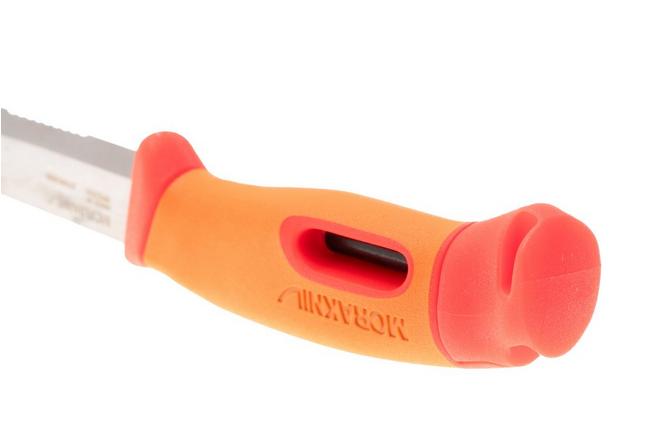 Bild für Morakniv Companion Spark Emergency (S) 14478 Orange/Red, Bushcraft Messer mit Feuerstahl, Teilwellenschliff