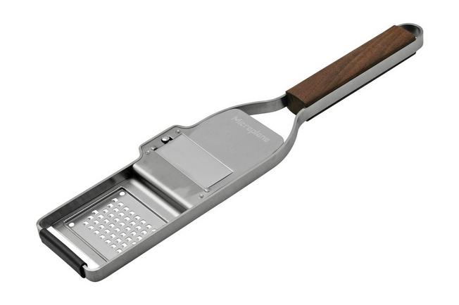 Râpe à truffe 2-en-1 Microplane Master manche en noyer