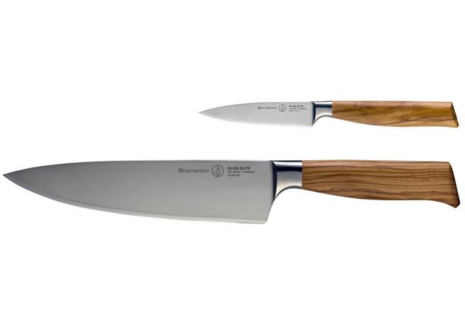 Image pour Messermeister Oliva Elite E-6000-2CP, set de 2 couteaux avec couteau de chef et éplucheur