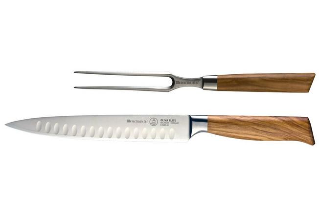 Image pour Messermeister Oliva Elite E-6000-2KS, set de 2 ustensiles avec couteau à viande et fourchette à viande