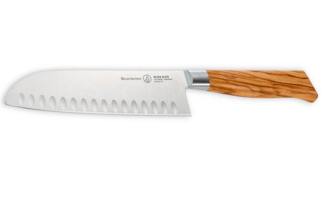 Afbeelding voor Messermeister Oliva Elite E-6610-7K santoku met kuiltjes, 17.8 cm