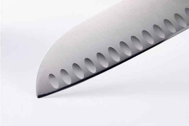 Afbeelding voor Messermeister Oliva Elite E-6610-7K santoku met kuiltjes, 17.8 cm