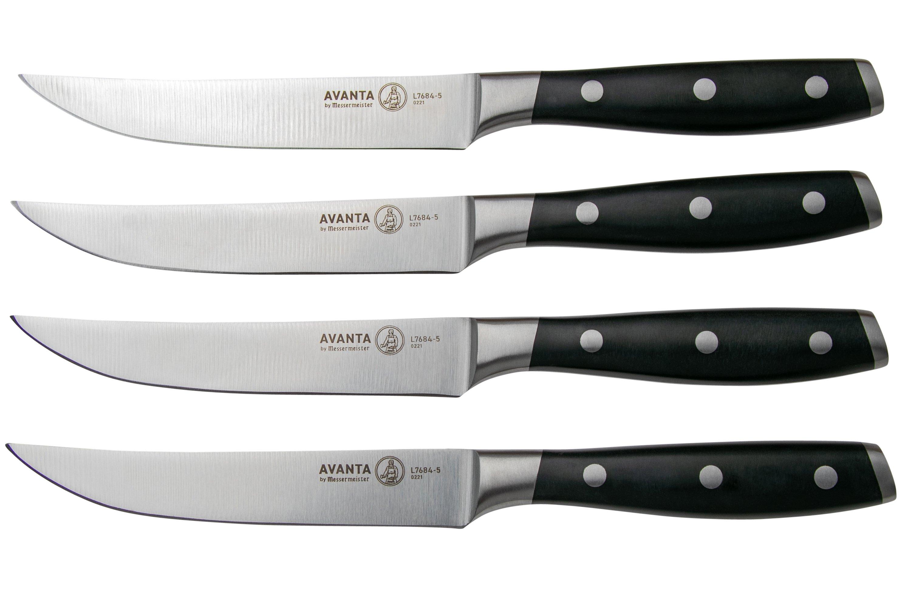Messermeister Avanta L768454S, 4piece steak knife set, black