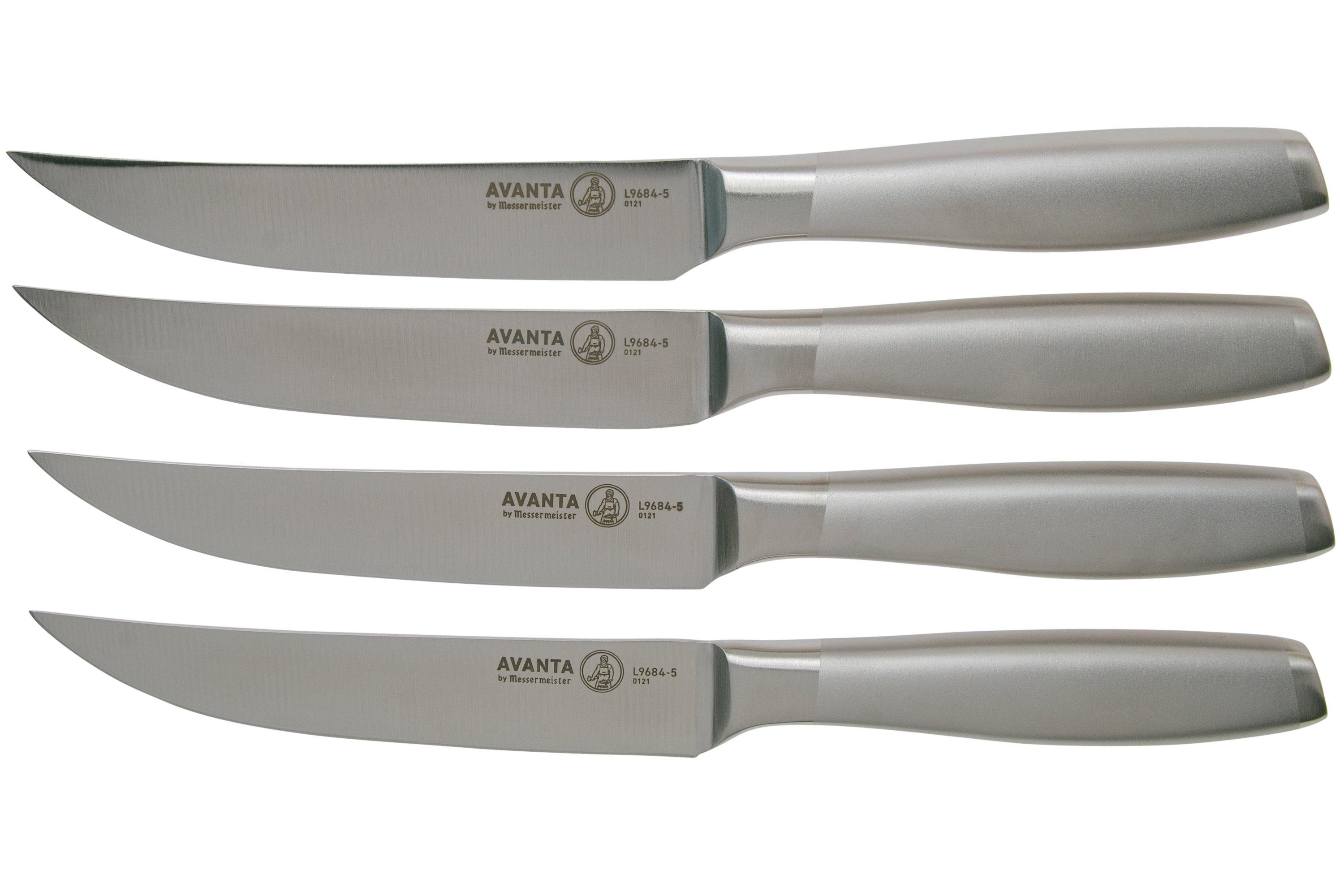 Messermeister Avanta L968454S, 4piece steak knife set, silver