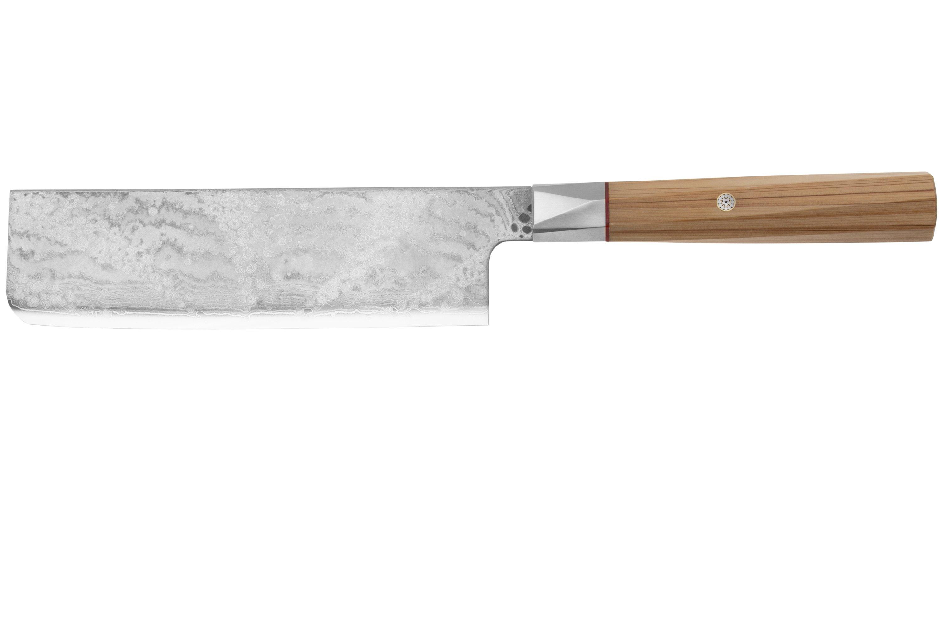 Mcusta Zanmai Nakiri ZBX2-3008DS, 33-Layer Damascus/VG10, Hinoki Handle, Knivesandtools Exclusive, vegetable knife, 16.5 cm Mcusta Zanmai Nakiri ZBX2-3008DS, 33-Layer Damascus/VG10, Hinoki Handle, Knivesandtools Exclusive, vegetable knife, 16.5 cm