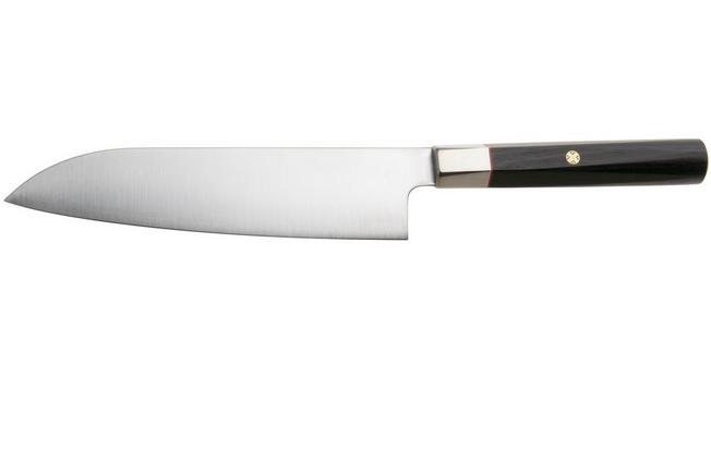 Afbeelding voor Mcusta Zanmai Santoku KH-4003S Ginsan Silver 3, Ebony Pakka Handle, Knivesandtools Exclusive, santoku, 19.5 cm