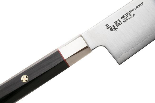 Afbeelding voor Mcusta Zanmai Gyutoh KH-4005S Ginsan Silver 3, Ebony Pakka Handle, Knivesandtools Exclusive, gyutoh, 22.5 cm