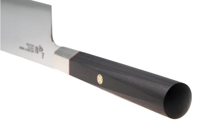 Afbeelding voor Mcusta Zanmai Nakiri KH-4008S Ginsan Silver 3, Ebony Pakka Handle, Knivesandtools Exclusive, nakiri, 18 cm