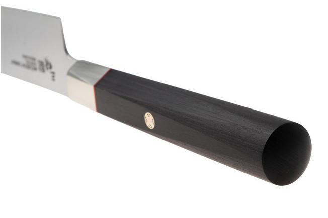 Afbeelding voor Mcusta Zanmai Sujihiki KH-4010S Ginsan Silver 3, Ebony Pakka Handle, Knivesandtools Exclusive, sujihiki, 25 cm