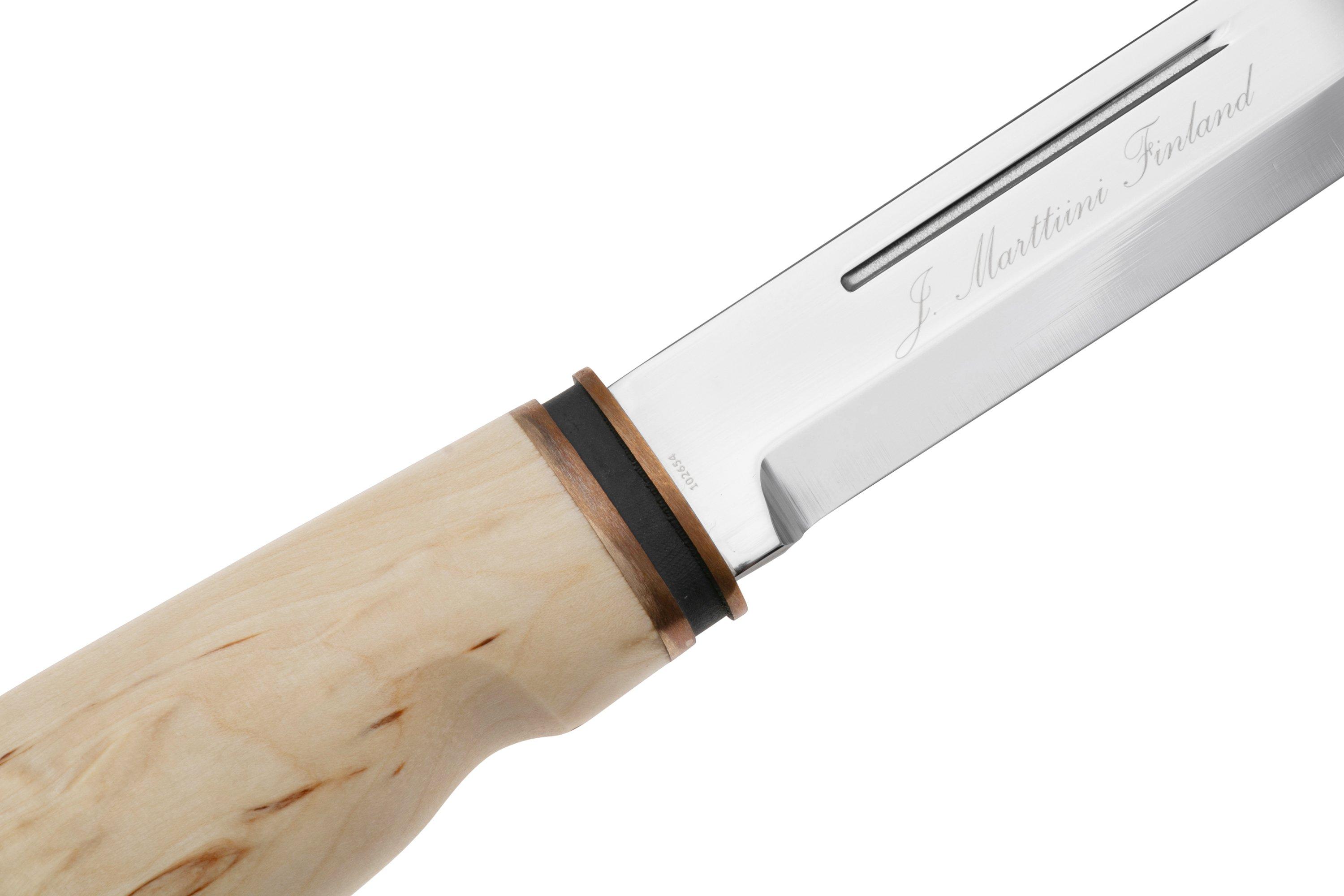 Marttiini Bear 549011W, Stainless, Curly Birch, outdoor knife