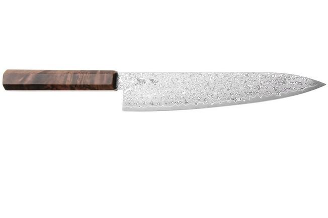 Afbeelding voor Musashi H1347 Damascus VG-10, Brown Birch, gyuto, 21 cm