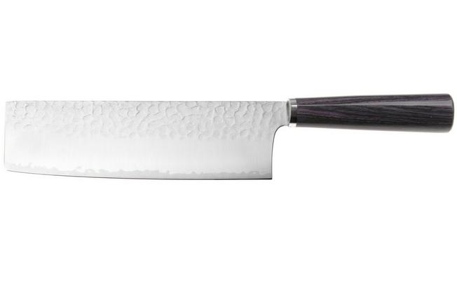 Afbeelding voor Musashi H861-2 Tsuchime VG-10, Purple Mahogany, nakiri, 18 cm