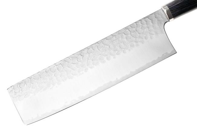 Afbeelding voor Musashi H861-2 Tsuchime VG-10, Purple Mahogany, nakiri, 18 cm