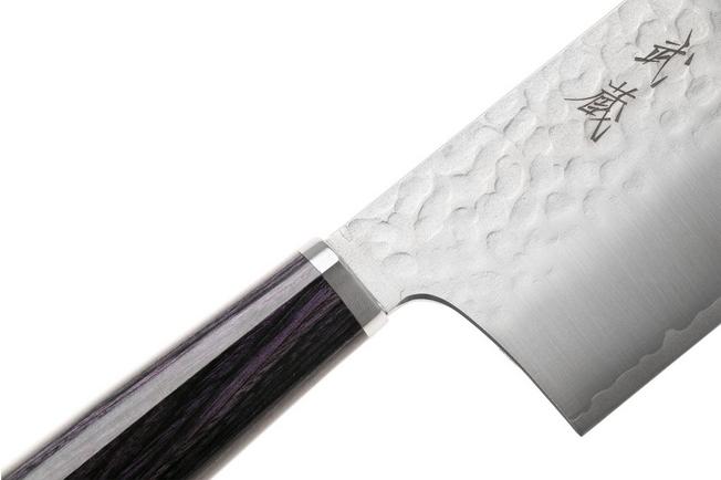 Afbeelding voor Musashi H861-2 Tsuchime VG-10, Purple Mahogany, nakiri, 18 cm