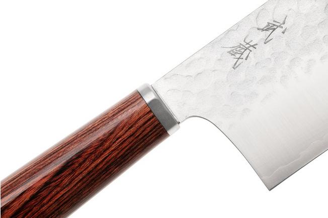 Afbeelding voor Musashi H861-3 Tsuchime VG-10, Brown Mahogany, nakiri, 18 cm