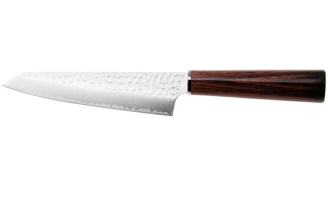 Afbeelding voor Musashi H862-2 Tsuchime VG-10, Brown Mahogany, kiritsuke petty, 15 cm