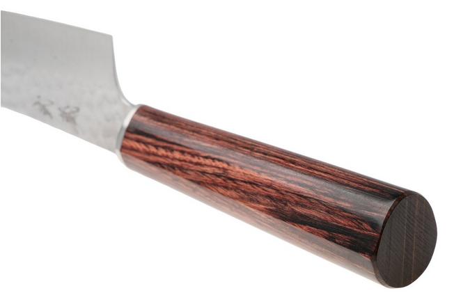 Afbeelding voor Musashi H862-2 Tsuchime VG-10, Brown Mahogany, kiritsuke petty, 15 cm