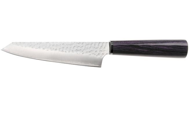 Afbeelding voor Musashi H862-3 Tsuchime VG-10, Purple Mahogany, kiritsuke petty, 15 cm