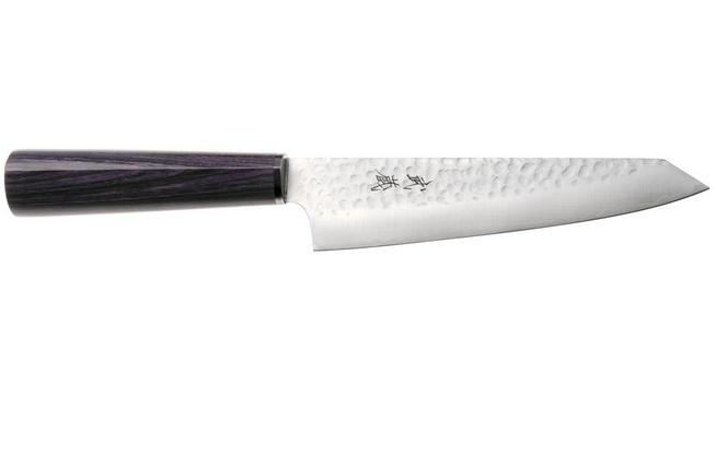 Afbeelding voor Musashi H862-3 Tsuchime VG-10, Purple Mahogany, kiritsuke petty, 15 cm