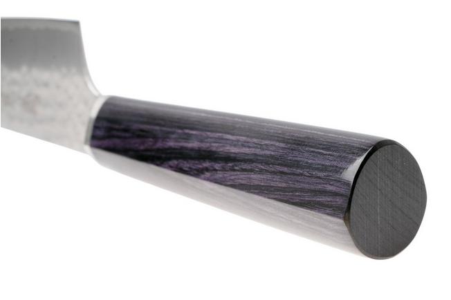 Afbeelding voor Musashi H862-3 Tsuchime VG-10, Purple Mahogany, kiritsuke petty, 15 cm