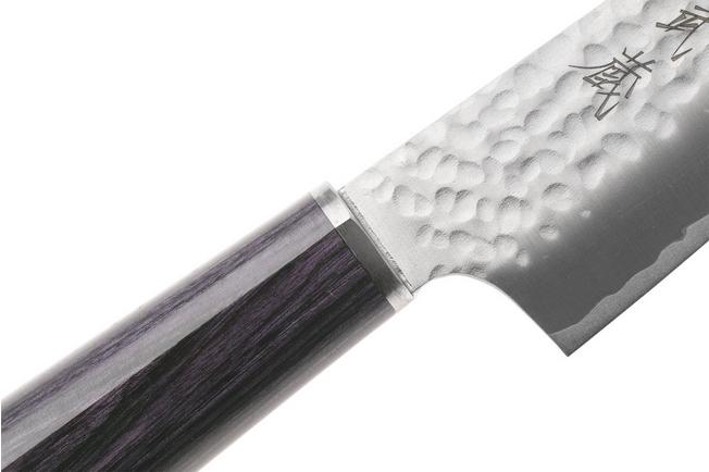 Afbeelding voor Musashi H862-3 Tsuchime VG-10, Purple Mahogany, kiritsuke petty, 15 cm