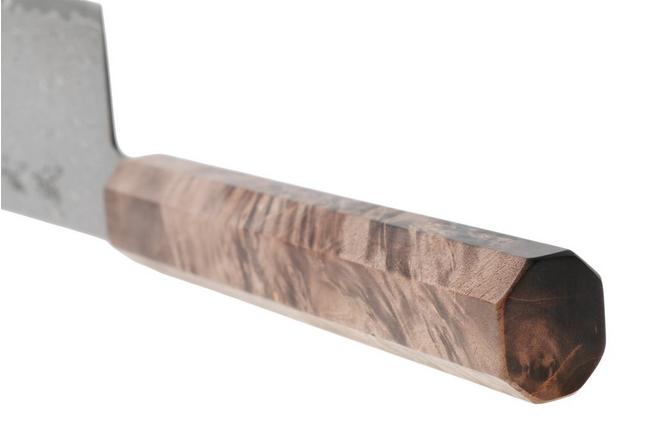 Afbeelding voor Musashi H924-1 Damascus VG-10, Brown Birch, nakiri, 16.5 cm