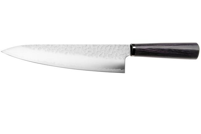 Afbeelding voor Musashi H986-2 Tsuchime VG-10, Purple Mahogany, gyuto, 20 cm